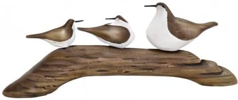 K KILIPES Beach Coastal Wood Seabird Figurine Home Office Table Desk Decor Sea Bird Sculpture Statue for Tabletop Shelf Nautical Bathroom Decoration Ornament Gift