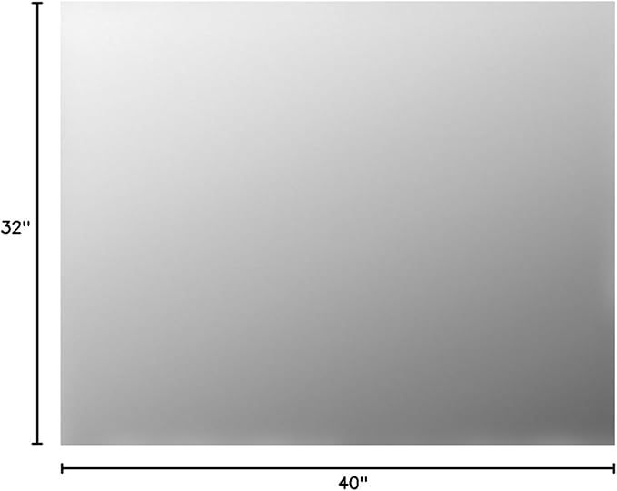 Mirrorons Frameless Wall Mirror 40" x 32", Modern Rectangle Bathroom Mirrors for Wall with Polished Edge, Horizontally or Vertically. Upgraded Shatterproof Mirror, Entryways, Bathroom, Gym.
