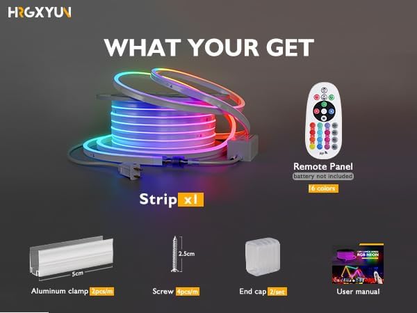 98.4ft RGB Led Neon Rope Light, IP65 Waterproof Led Neon Strip with Brightness Adjustment,Multicolor Change Flexible Neon Rope Lights for Supermarket,High Building, Celebration,ETL Listed,110v