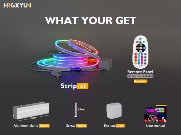32.8ft RGB LED Neon Rope Light,IP65 Waterproof Dimmable LED Strip,16 Colors Flexible Neon Rope Lights with Remote Control,Suitable for Supermarket,Building,Celebration,ETL Listed,110-130v