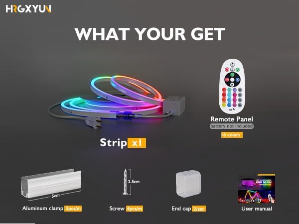 16.4ft RGB Led Neon Rope Light, 110v Waterproof Led Neon Strip with Brightness Adjustment,Multicolor Change Flexible Neon Rope Lights for Supermarket,High Building, Celebration,ETL Listed