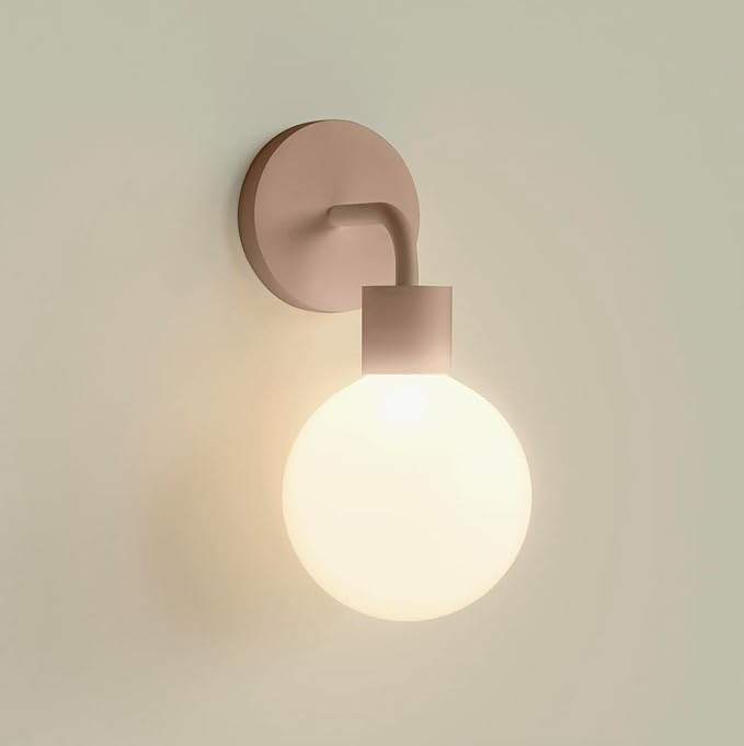 Wireless Wall Sconce (Shark Tank) Rechargeable & Dimmable LED Light w/App Control & Damage-Free Install, Moveable Modern Ambient Lighting for Elegant Home & Bedroom Decor | Mushroom