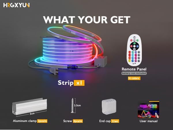 131ft RGB LED Neon Rope Light,IP65 Waterproof Dimmable LED Strip,16 Colors Flexible Neon Rope Lights with Remote Control,Suitable for Supermarket,Building,Celebration,ETL Listed,110-130v