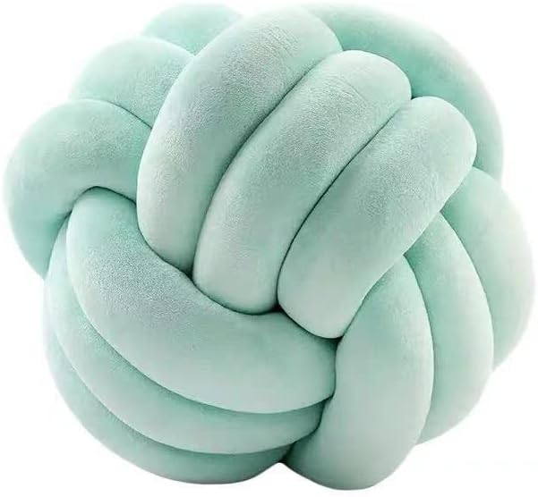 Petrella Knot Pillow Ball Round Throw Pillows Home Decor Cushion Decorative Aesthetic Throw Pillows,Light Green 8inch