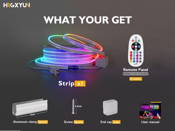 65.6ft RGB Led Neon Rope Light, IP65 Waterproof Led Strip with Brightness Adjustment,Multicolor Change Flexible Neon Rope Lights for Supermarket,High Building, Celebration,ETL Listed,110v