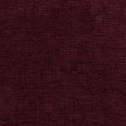 Burgundy Red Chenille Decorative Couch Throw Pillow Covers, Soft Cushion Cases for Home Livingroom Sofa Décor, Pack of 2, 20 x 20 Inches