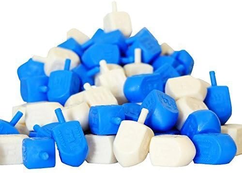 Hanukkah Blue and White Plastic Dreidel (10-Pack)