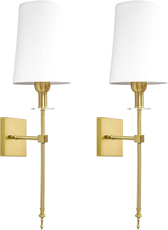TOOTOO STAR Slim Wall Light Battery Operated Sconce Set of 2,not Hardwired Fixture,Battery Powered Wall Sconce with Remote Dimmable Light Bulb,for Living Room,Bedroom,Bathroom,Hallway