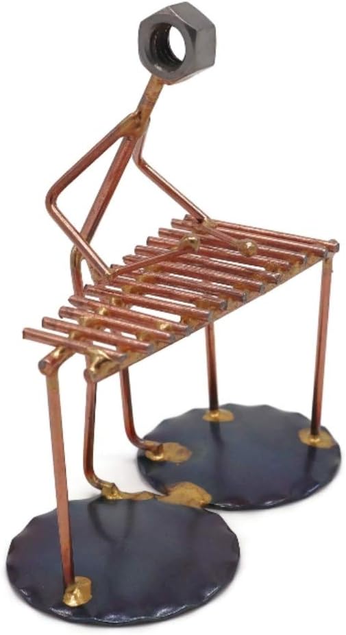 Xylophone Collectible Handmade Metal Art Figurine, Desk Accessories, Trophy, Band, Office Décor, Musical Instrument