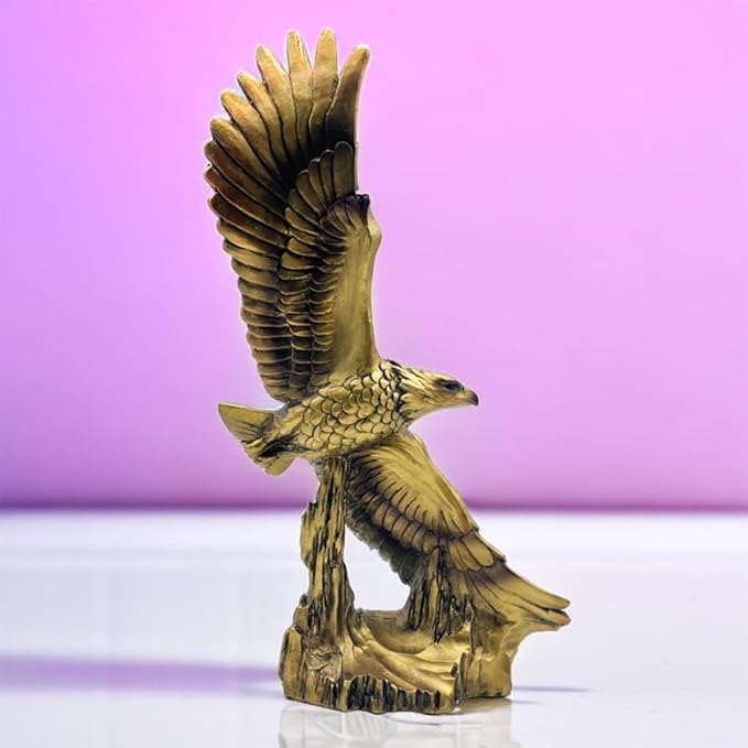 13 Inch Resin Eagle Statue Sculpture Frgurine Gift for Home Office Living Room Desktop Display Decorative Decoration
