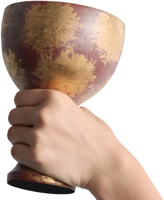 Playcoshow Holy Grail Cosplay Accessories Collection Resin Replica Halloween Christmas Home Decoration Xmas Decor (Gold)