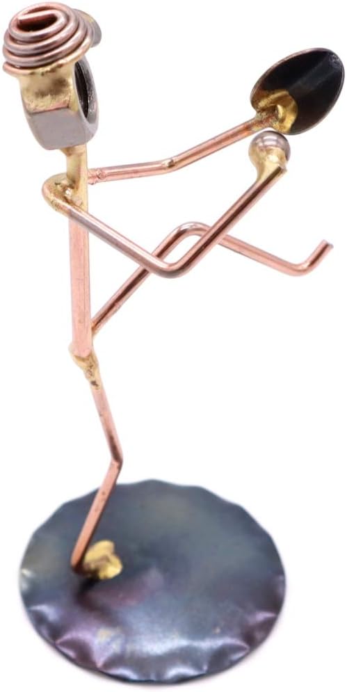 Baseball Pitcher Collectible Handmade Metal Art Figurine, Desk Accessories, Trophy, Boss Gift, Office Decor, Business Professional, Sports