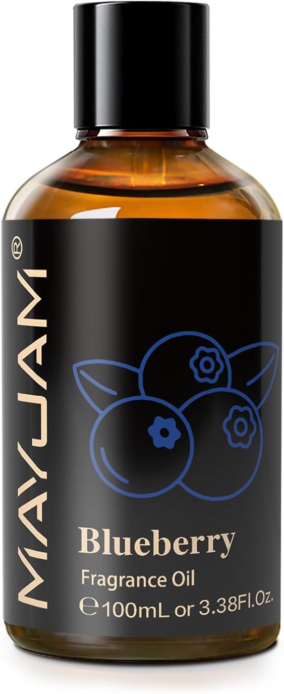 MAYJAM 100ML/3.38FL.OZ Blueberry Fragrance Oils with Glass Dropper, Essential Oils for Diffusers for Home, Long Lasting Scented Oils for Diffusers Soap Candle Making