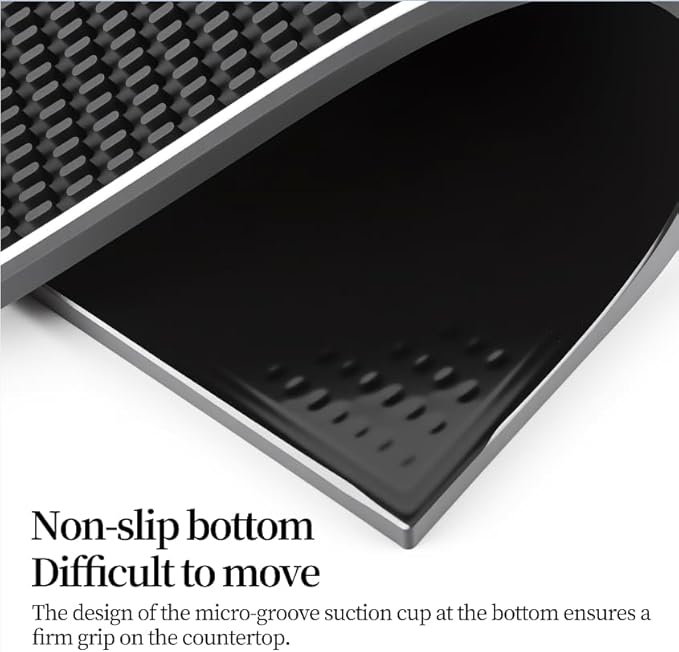 Rubber Bar Mat Set of 1 Black – Durable, Non-Slip, Non-Toxic Spill & Drying Mats for Bars, Restaurants, Coffee Shops, Countertops & Tabletops Hairdressing tool protective pad.Drying mat for tableware.