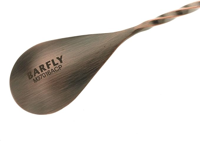 Barfly Bar Spoon, Fork End 15 3/4" (40 cm), Antique Copper