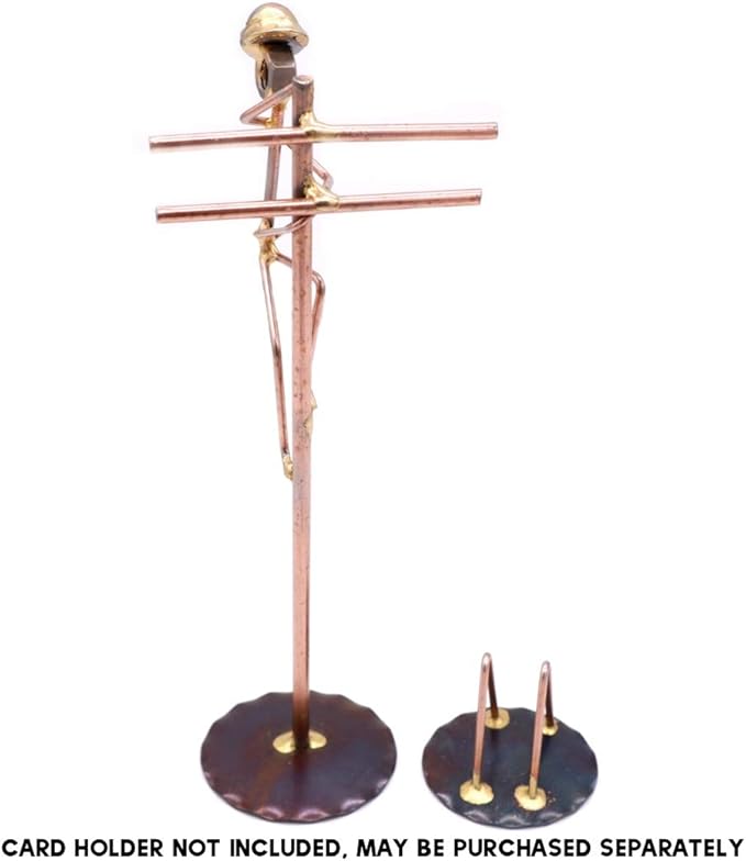 Lineman Collectible Handmade Metal Art Figurine, Desk Accessories, Trophy, Boss Gift, Office Décor, Climber