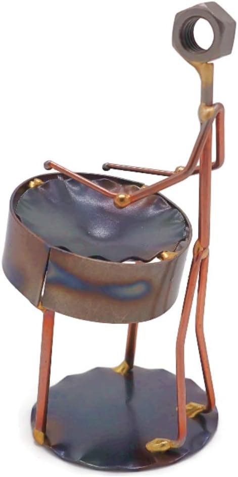 Steel Drum Collectible Handmade Metal Art Figurine, Desk Accessories, Trophy, Band, Office Décor, Band, Musical Instrument