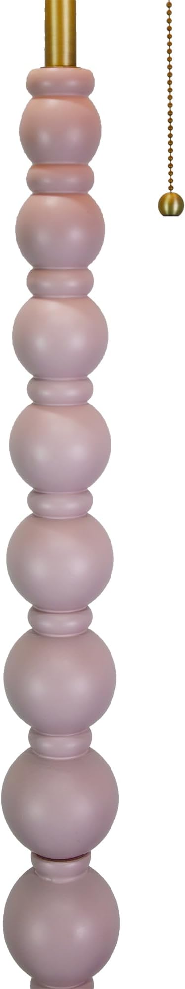 Modern Floor Lamp for Living Room, Farmhouse Floor Lamps, 14X14X59 Inch Pink Wood Base Pull Chain Switch Floor Lamp for Bedrooms and Office (Tapered Pleated Shade)