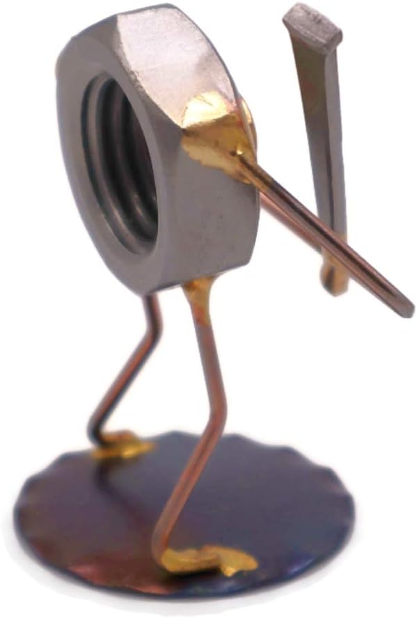 Baseball Nut Collectible Handmade Metal Art Figurine, Desk Accessories, Trophy, Boss Gift, Home Office Décor
