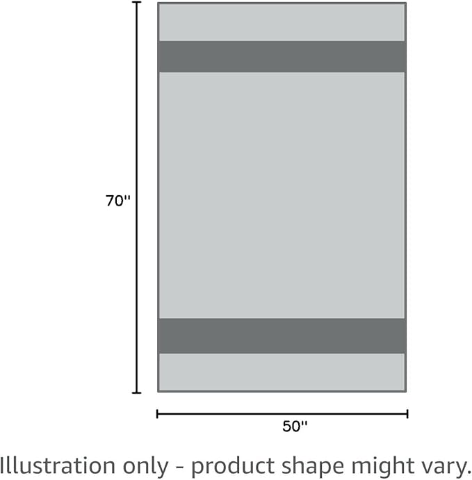 WRENGONGE Light Grey Throw Blanket, 50x70 Soft Cozy Striped Throw Blankets for Couch, Sofa, Bed, Travel, Lightweight Fluffy Warm Plush Decorative Blankets for Women, Men,Kids Gift