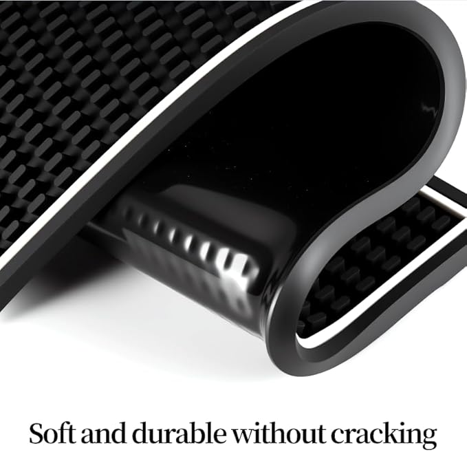 Rubber Bar Mat Set of 1 Black – Durable, Non-Slip, Non-Toxic Spill & Drying Mats for Bars, Restaurants, Coffee Shops, Countertops & Tabletops Hairdressing tool protective pad.Drying mat for tableware.