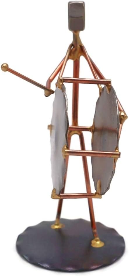 Bass Drum Collectible Handmade Metal Art Figurine, Desk Accessories, Trophy, Band, Office Décor, Band, Musical Instrument
