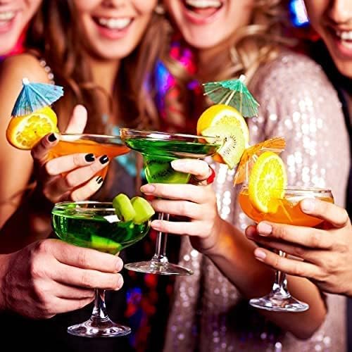 Bamboo Margarita Salt Rimmer Set - 3 Tier Glass Rimmer with Lid and 6 Sponges for Cocktails, Bar Salt and Sugar for House Party, Bloody Mary, Manhattan Drinks