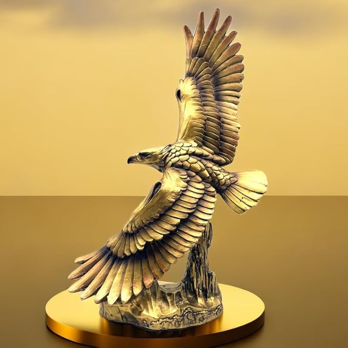 13 Inch Resin Eagle Statue Sculpture Frgurine Gift for Home Office Living Room Desktop Display Decorative Decoration