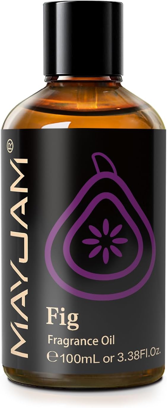 MAYJAM 100ML/3.38FL.OZ Fig Fragrance Oils with Glass Dropper, Essential Oils for Diffusers for Home, Long Lasting Scented Oils for Diffusers Soap Candle Making