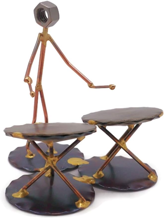 Timpani Drum Collectible Handmade Metal Art Figurine, Desk Accessories, Trophy, Band, Office Décor, Band, Musical Instrument