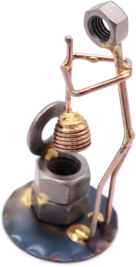 Plumber's Helper Handmade Metal Figurine - Copper, Metal, Sculpture, Tabletop, Indoor, Christmas, Father's Day
