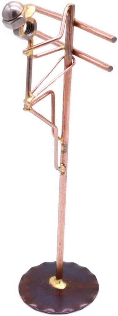 Lineman Collectible Handmade Metal Art Figurine, Desk Accessories, Trophy, Boss Gift, Office Décor, Climber