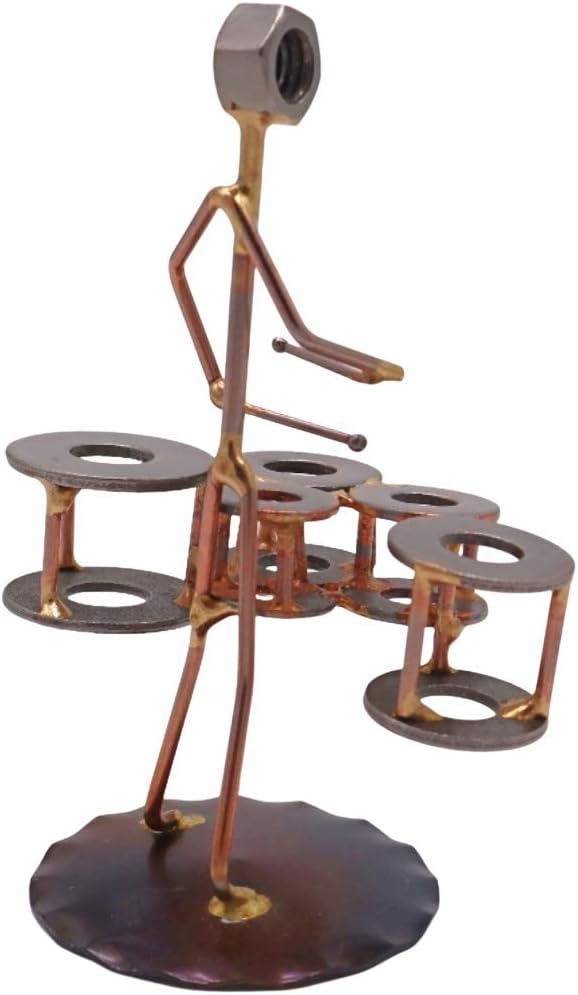 March Drum Quint Collectible Handmade Metal Art Figurine, Desk Accessories, Trophy, Band, Office Décor, Marching Band, Musical Instrument