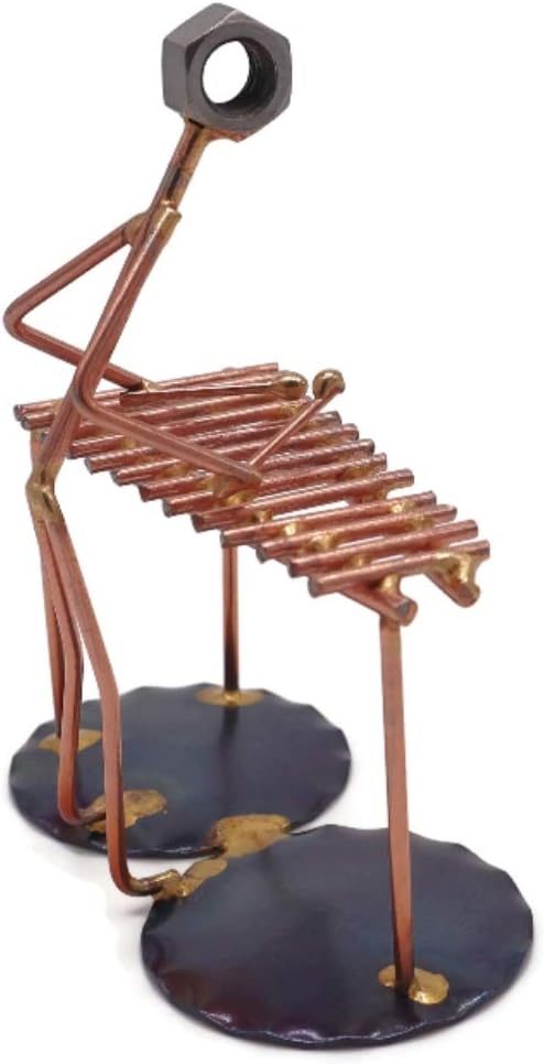Xylophone Collectible Handmade Metal Art Figurine, Desk Accessories, Trophy, Band, Office Décor, Musical Instrument