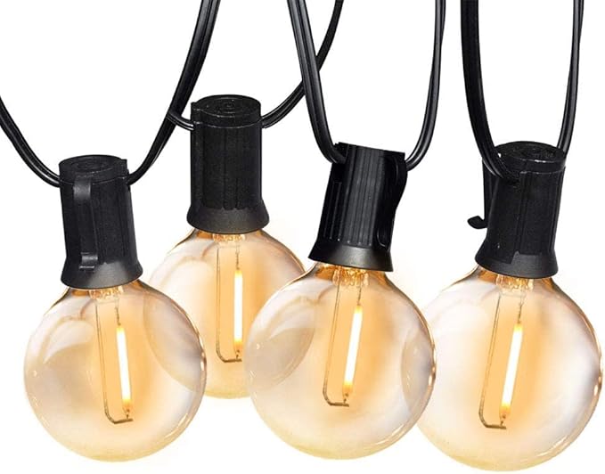 SUNTHIN Outdoor String Lights, 144FT(3x48FT) Patio Lights with G40 Shatterproof LED Bulbs, Hanging String Lights for Outside Backyard, Porch, Deck, Party, Garden