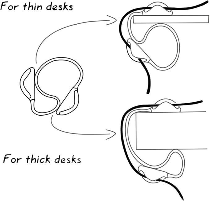 Cable Holder - Cord Organizer - Cable Management Clips - Wire Holder System -3 Packs Multipurpose Cable Clips for Phone Chargers, USB Cables - Home, Office, Nightstand, Desk Organizer (Dark Green)