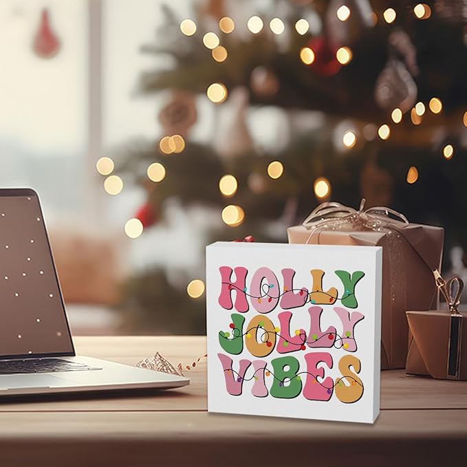 Pink Christmas Vacation Sign Pink Christmas Sign Christmas Vacation Movie Decor Xmas Vacation Sign Merry Xmas Decorations Sign 5 x 5 Inch