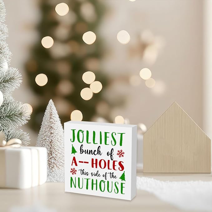 Christmas Vacation Holiday Decorations Christmas Vacation Merchandise Gifts Funny Thanksgiving Xmas Home Office Kitchen Bathroom Decor 5 x 5 inch