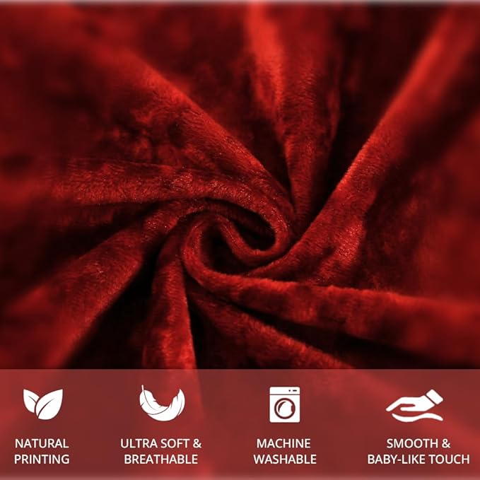 Liinas Velvet Blackout Curtains Soft Luxury 2 Panels Curtains for Bedroom Nursery Patio Doors Rod Pocket Back Tab Drapes Curtains for Living Room,52 by 108 Inch, Burgundy