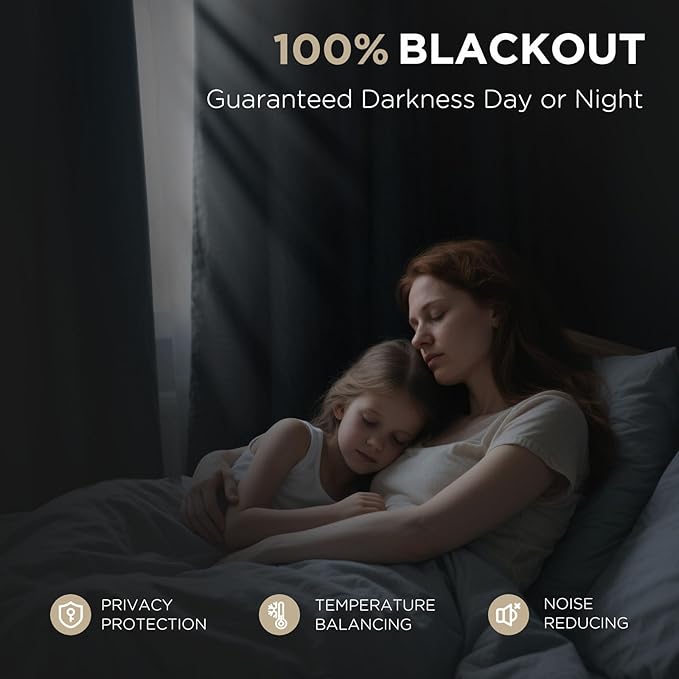 Joydeco Blackout Curtains for Bedroom - 100% Light Blocking 2 Panels Sage Green Drapes 70"W x 108"L, Thermal Insulated Room Darkening Curtains, Linen Textured for Living Room, Rod Pocket & Back Tabs