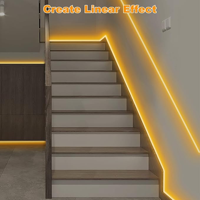 2000K Orange Color Smart COB Led Strip Light with App and Remote Control, 16.4ft 2000K WiFi Yellow Led Light Strip Compatible with Alexa Google, Dimmable Indoor Led Lights for Home, Hotel