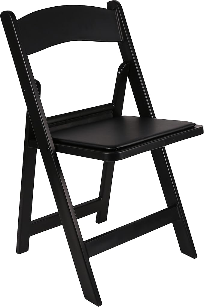 BTEXPERT Resin Folding Chair Vinyl Padded Seat Indoor Outdoor Lightweight Set for Home Event Party Picnic Kitchen Dining Church School Weddings