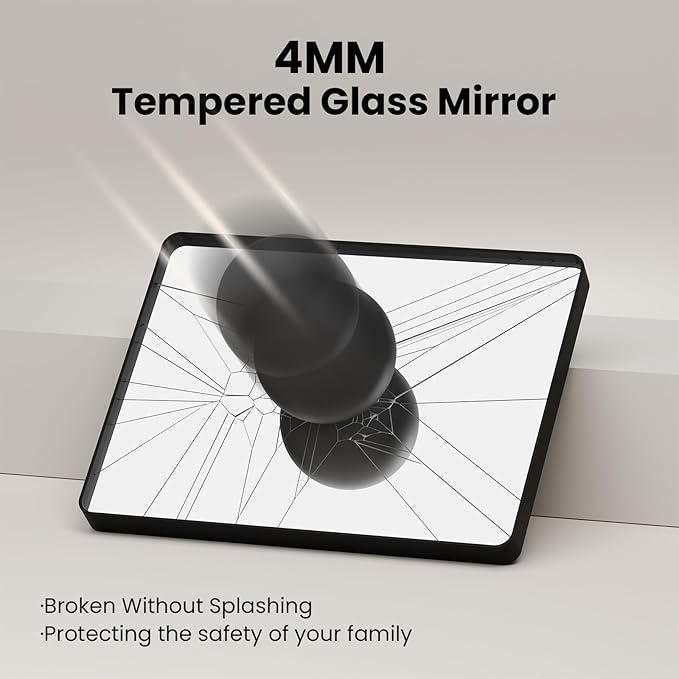 Bronze Bathroom Mirror 28x36 Inch, Brushed Bronze Metal Frame Mirror for Wall, Rounded Rectangle Bathroom Vanity Mirror with Tempered Glass, Anti-Rust, Horizontal/Vertical