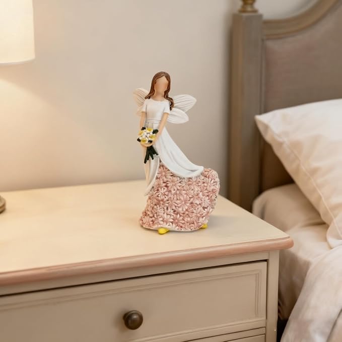 Sunflower Angel Figurines Home Decor, Encouragement Anniversary Retirement Gift for Woman, Memorial Bereavement Sympathy Gifts Idea