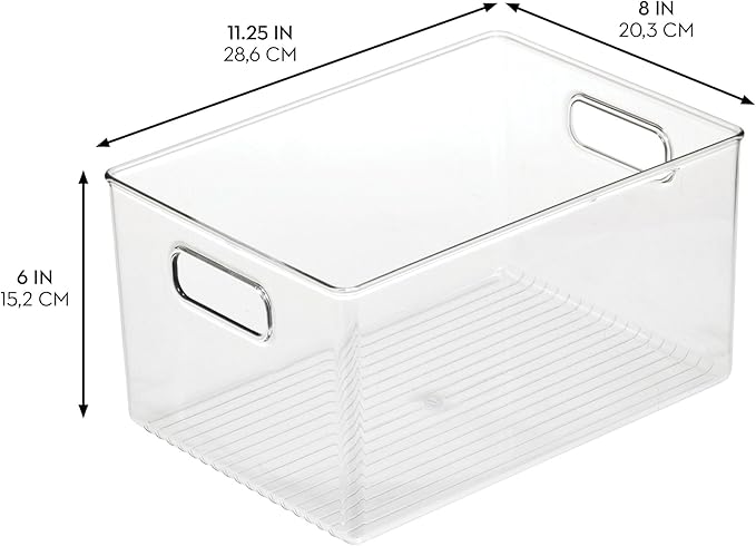 InterDesign iDesign Recycled Plastic Pantry Storage Bin – Linus Collection - Clear