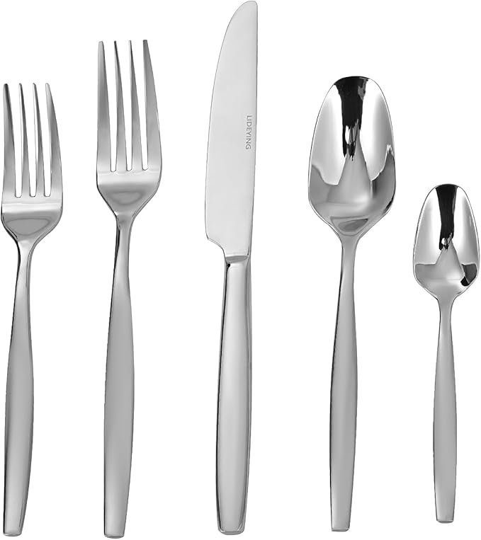 Silverware Set For 4, 20-Piece Flatware Set Cutlery Set,Premium Stainless Steel,Tableware Include Forks Knives Spoons for Kitchen, Home, Wedding, Party, Mirror Polished and Dishwasher Safe