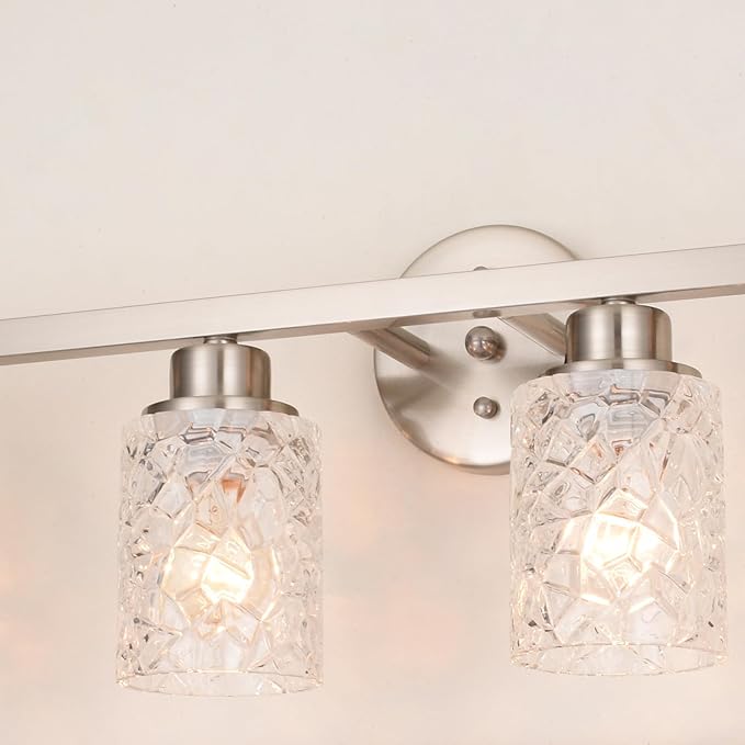 ALICE HOUSE 41.3" Vanity Lights, 6 Light Wall Lighting, Brushed Nickel Finish Bathroom Lights Over Mirror, Bathroom Lighting AL9082-W6
