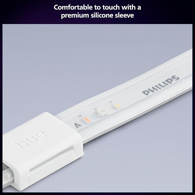 Philips Hue Indoor 10 Ft Smart LED Solo Lightstrip Base Kit Bundle with Bridge - Control with Hue App, Compatible with Alexa, Google Assistant, Apple HomeKit