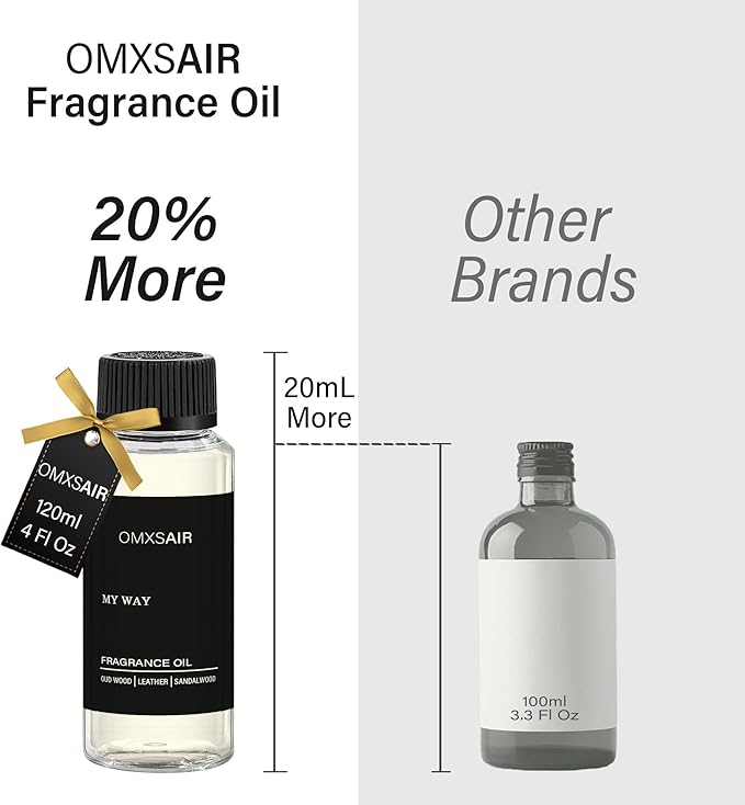 My Way Hotel Diffuser Oil & Home Luxury Fragrance Scents -120ml- Comforting Sandalwood, Cedarwood & Iris - Aromatherapy Oil Blends My Way Fragrance Essential Oils for Diffuser