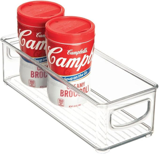 iDesign Plastic Storage Bin with Handles for Kitchen, Fridge, Freezer, Pantry, and Cabinet Organization, BPA-Free